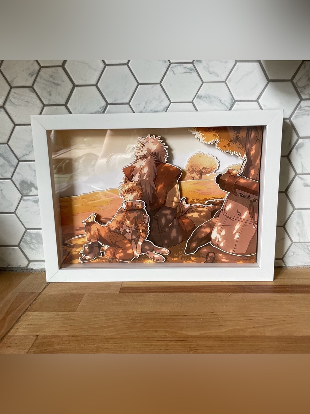 White Framed Anime Art